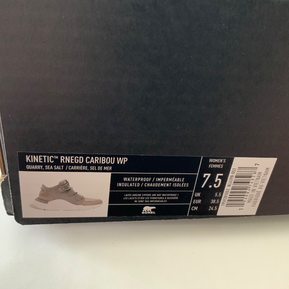 Sorel Kinetic Caribou Grey Suede Boot Sneaker Waterproof Leather Winter Boot 7.5 - Picture 8 of 14